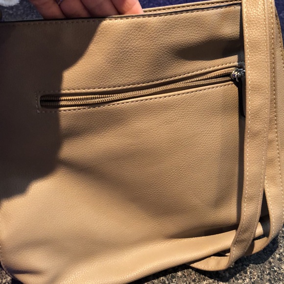 Taupe Leather Roots Crossbody Purse - Picture 4 of 4